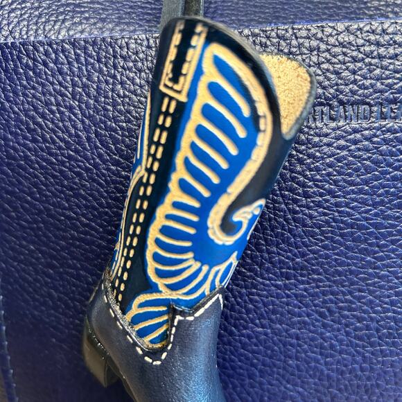 Western Leather Purse Charm Cowboy Boot Bag Charm NeW FAST SHIP - Picture 3 of 7